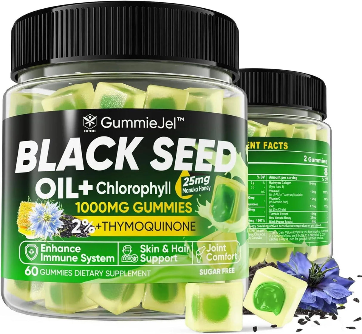 GUMMIEJEL - GummieJel Black Seed Oil Gummies 60 Gomitas - The Red Vitamin MX - Suplementos Alimenticios - {{ shop.shopifyCountryName }}