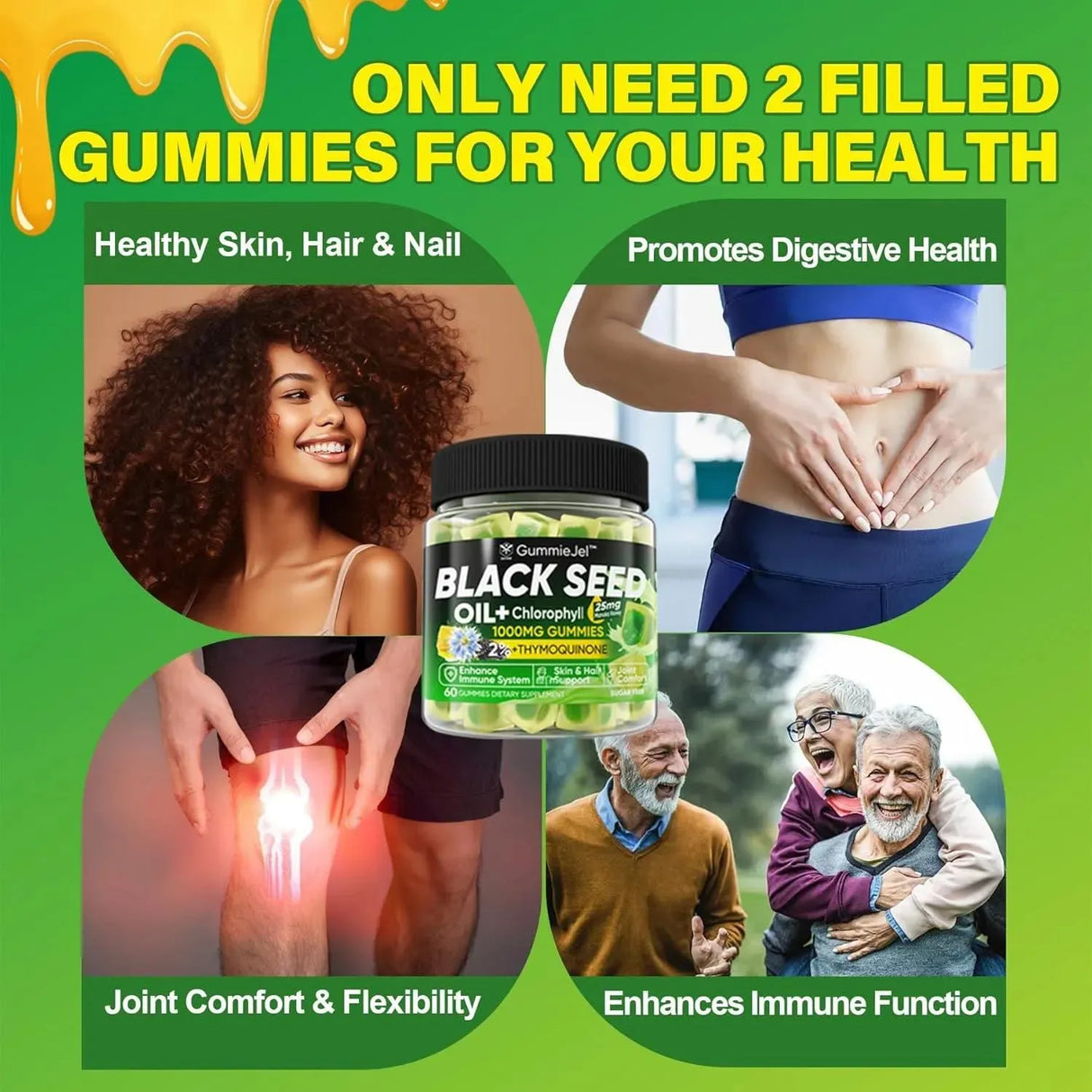 GUMMIEJEL - GummieJel Black Seed Oil Gummies 60 Gomitas - The Red Vitamin MX - Suplementos Alimenticios - {{ shop.shopifyCountryName }}