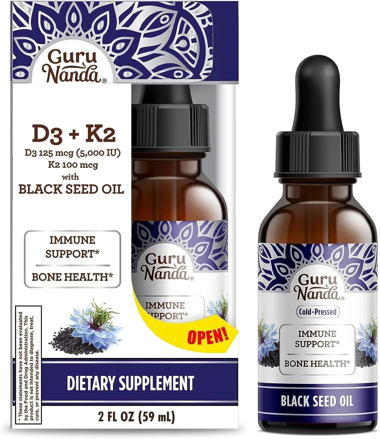 GURUNANDA - GuruNanda Black Seed Oil 59Ml. - The Red Vitamin MX - Suplementos Alimenticios - {{ shop.shopifyCountryName }}
