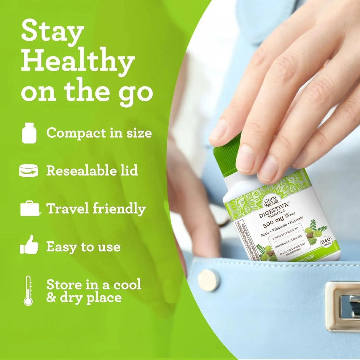 GURUNANDA - GuruNanda Digestiva Triphala Supports Digestion 240 Tabletas - The Red Vitamin MX - Suplementos Alimenticios - {{ shop.shopifyCountryName }}