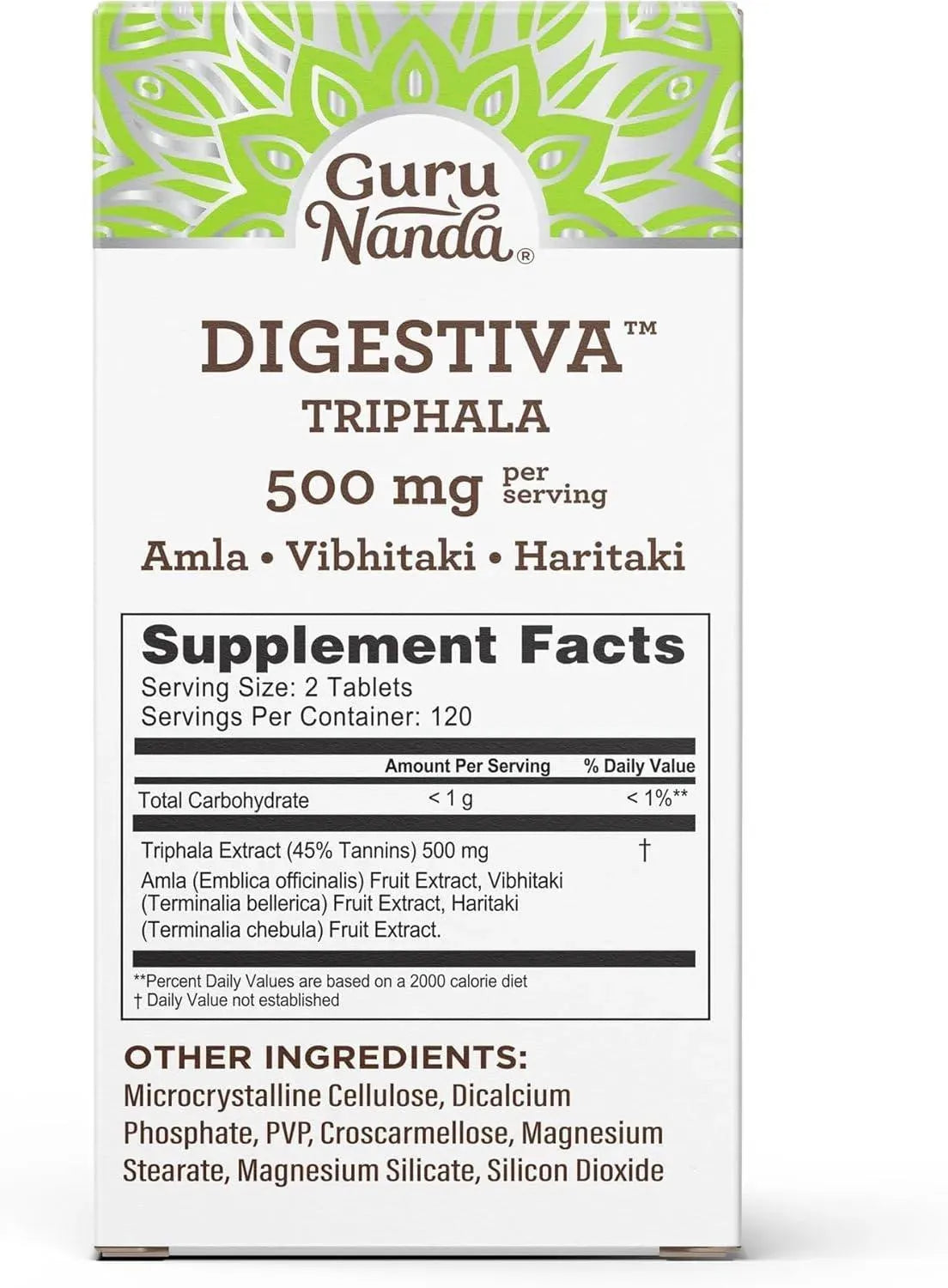 GURUNANDA - GuruNanda Digestiva Triphala Supports Digestion 240 Tabletas - The Red Vitamin MX - Suplementos Alimenticios - {{ shop.shopifyCountryName }}