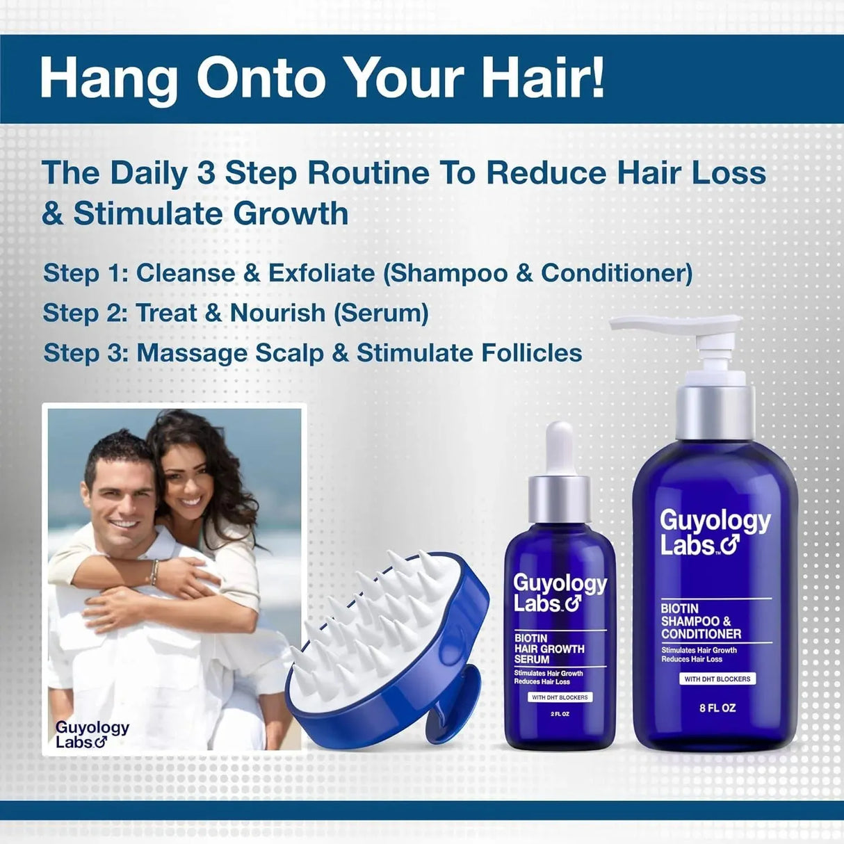 GUYOLOGY LABS - Guyology Labs Hair Growth Shampoo For Men 8 Fl.Oz. - The Red Vitamin MX - Shampoo Para Cabello - {{ shop.shopifyCountryName }}