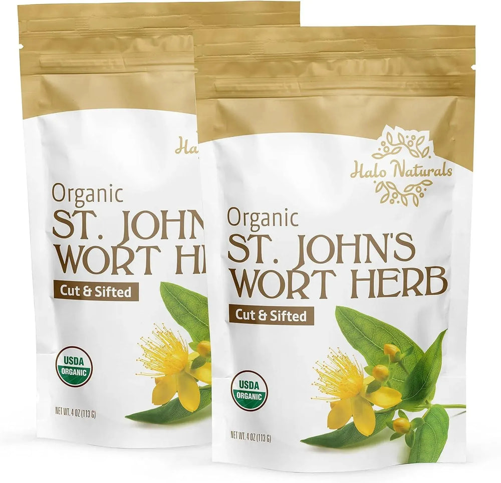 HALO NATURALS - Halo Naturals Organic St. John's Wort Herb Cut & Sifted 113Gr. 2 Pack - The Red Vitamin MX - Suplementos Alimenticios - {{ shop.shopifyCountryName }}