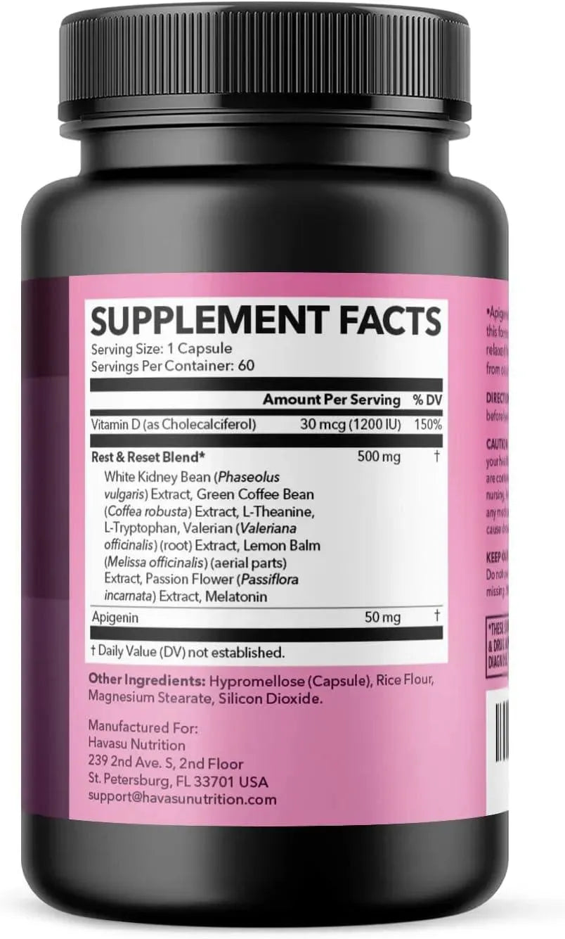 HAVASU NUTRITION - Havasu Nutrition Night Time Fat Burner + Apigenin 60 Capsuals - The Red Vitamin MX - Suplementos Alimenticios - {{ shop.shopifyCountryName }}