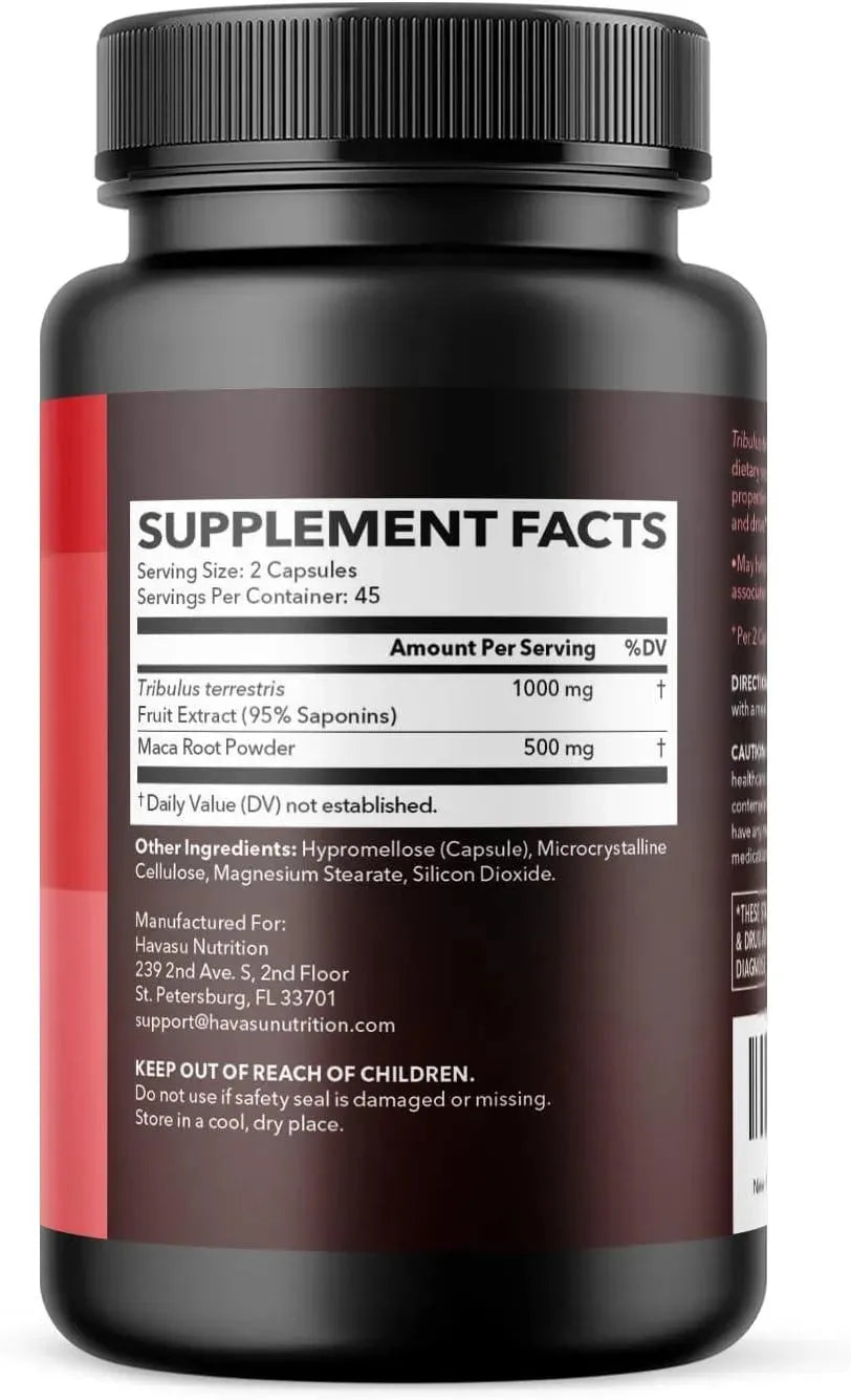 HAVASU NUTRITION - Havasu Nutrition Tribulus Terrestris 1000Mg. 90 Capsulas - The Red Vitamin MX - Suplementos Alimenticios - {{ shop.shopifyCountryName }}