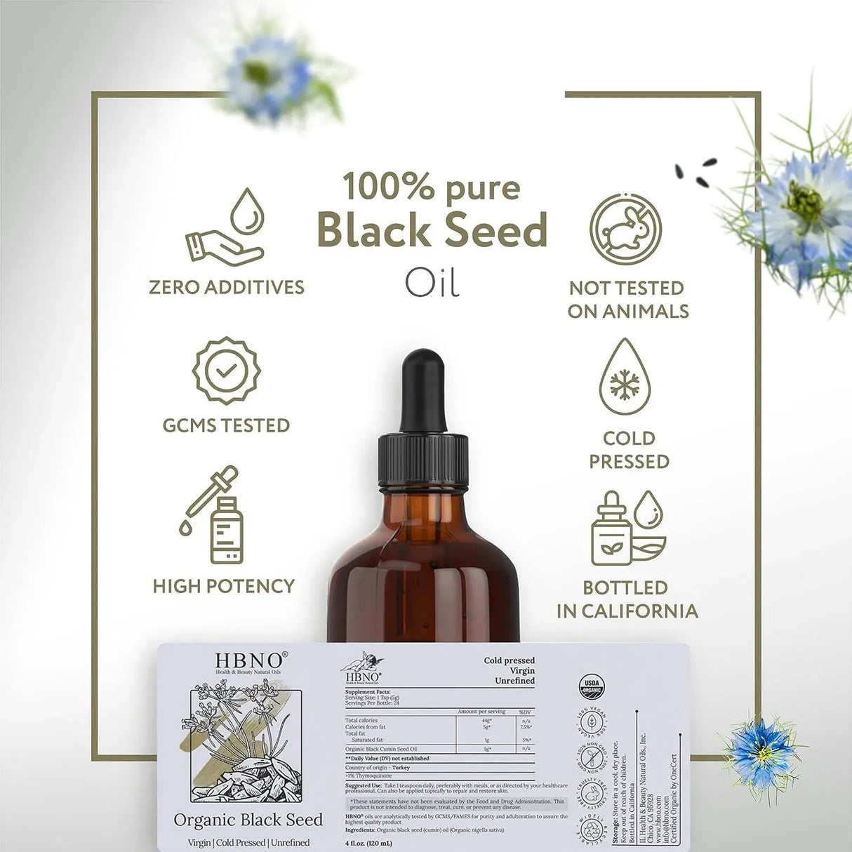 HBNO - HBNO Organic Black Seed Oil Liquid 120Ml. - The Red Vitamin MX - Suplementos Alimenticios - {{ shop.shopifyCountryName }}