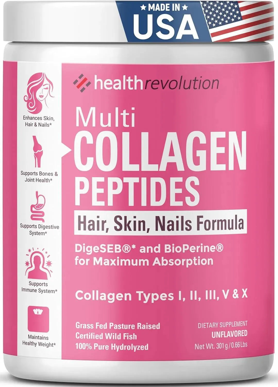 HEALTH REVOLUTION - Health Revolution Multi Collagen Peptides Powder 301Gr. - The Red Vitamin MX - Suplementos Alimenticios - {{ shop.shopifyCountryName }}