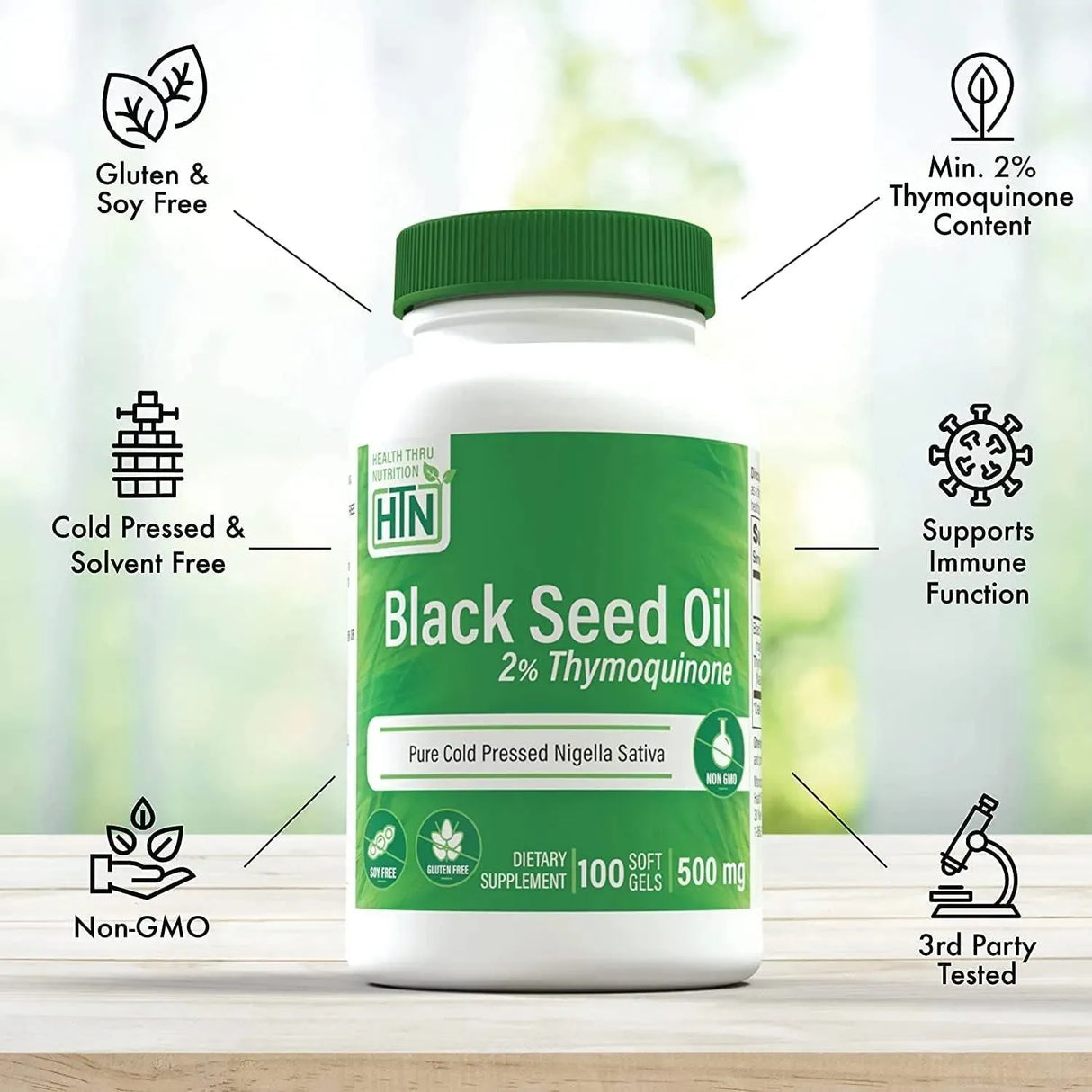 HEALTH THRU NUTRITION - Health Thru Nutrition Black Seed Oil 500Mg. 100 Capsulas Blandas - The Red Vitamin MX - Suplementos Alimenticios - {{ shop.shopifyCountryName }}