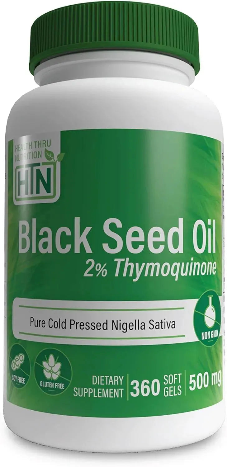 HEALTH THRU NUTRITION - Health Thru Nutrition Black Seed Oil 500Mg. 360 Capsulas Blandas - The Red Vitamin MX - Suplementos Alimenticios - {{ shop.shopifyCountryName }}