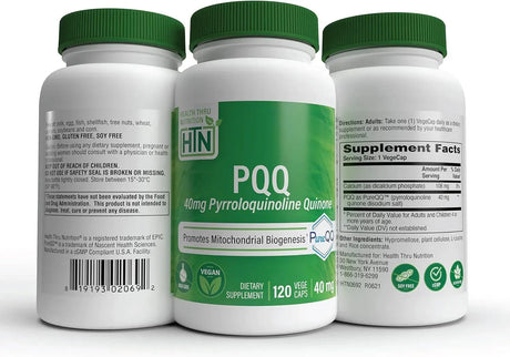 HEALTH THRU NUTRITION - Health Thru Nutrition PQQ 40Mg. Pyrroloquinoline Quinone 120 Capsulas - The Red Vitamin MX - Suplementos Alimenticios - {{ shop.shopifyCountryName }}