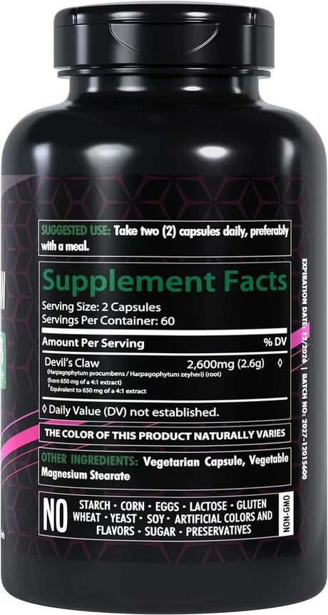 HEALTHFARE - Healthfare Devils Claw Herbal Supplement 2600Mg. 120 Capsulas - The Red Vitamin MX - Suplementos Alimenticios - {{ shop.shopifyCountryName }}