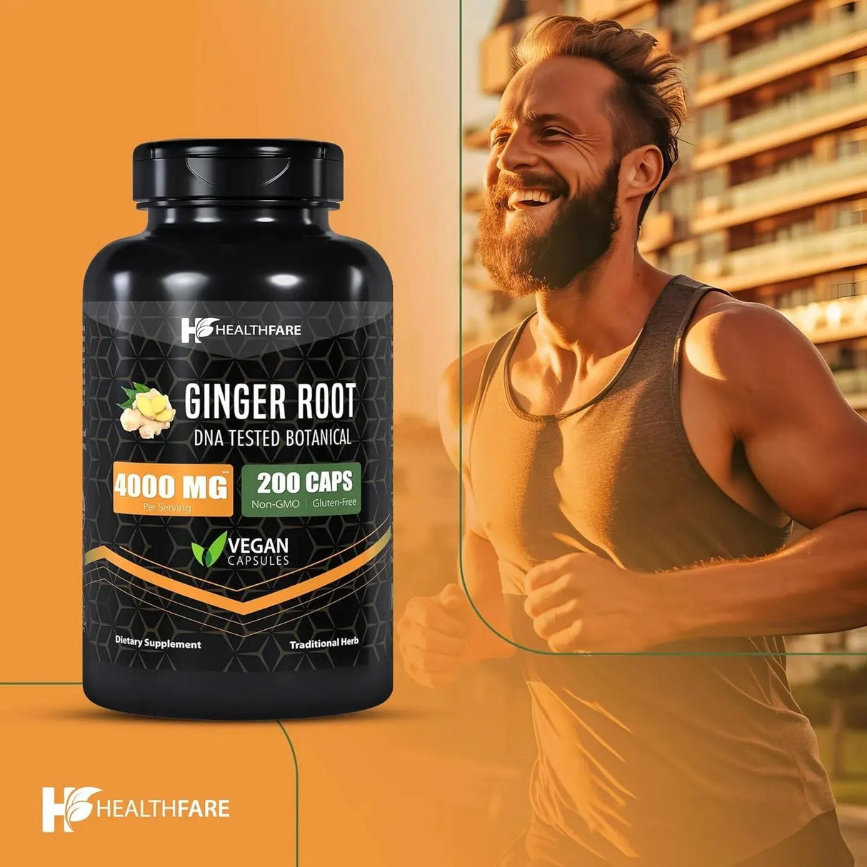 HEALTHFARE - Healthfare Ginger Root 4000Mg. 200 Capsulas - The Red Vitamin MX - Suplementos Alimenticios - {{ shop.shopifyCountryName }}