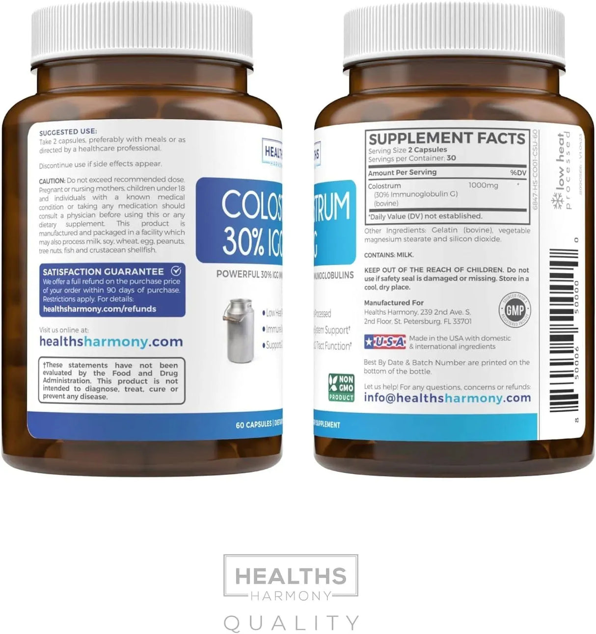 HEALTHS HARMONY - Healths Harmony Colostrum 1,000Mg. 60 Capsulas - The Red Vitamin MX - Suplementos Alimenticios - {{ shop.shopifyCountryName }}