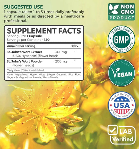 HEALTHS HARMONY - Healths Harmony St. John's Wort 900Mg. 120 Capsulas - The Red Vitamin MX - Suplementos Alimenticios - {{ shop.shopifyCountryName }}