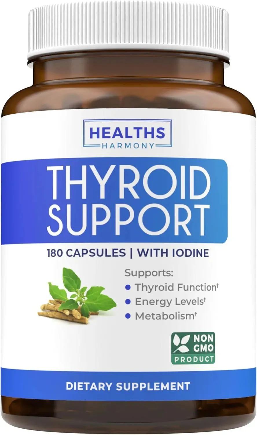 HEALTHS HARMONY - Healths Harmony Thyroid Support Complex with Iodine 180 Capsulas - The Red Vitamin MX - Suplementos Alimenticios - {{ shop.shopifyCountryName }}