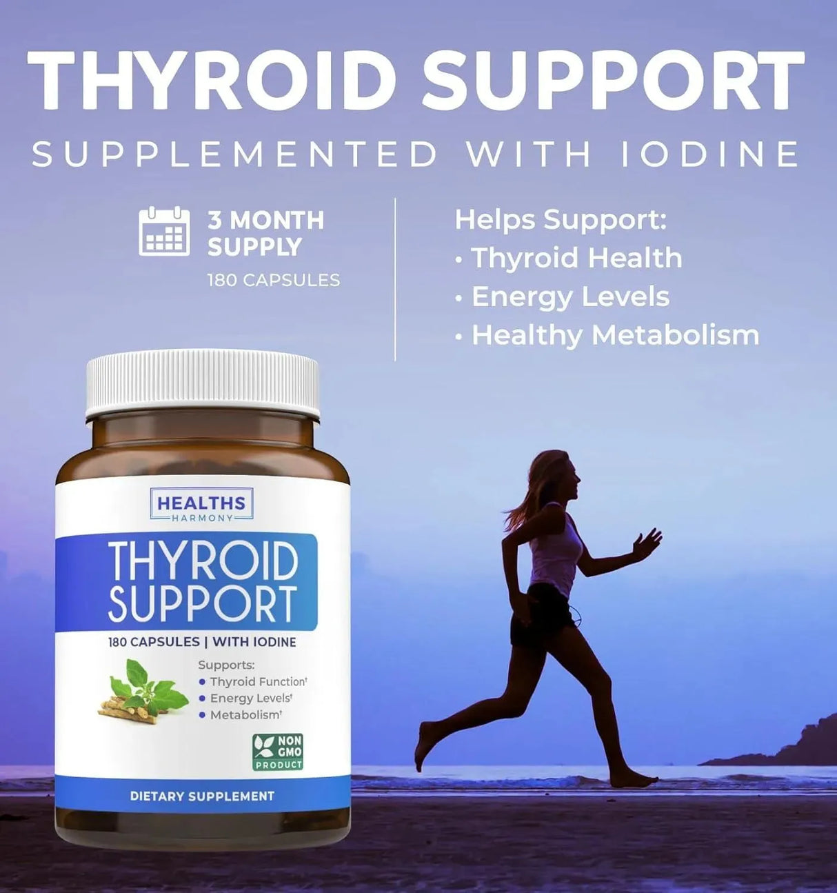 HEALTHS HARMONY - Healths Harmony Thyroid Support Complex with Iodine 180 Capsulas - The Red Vitamin MX - Suplementos Alimenticios - {{ shop.shopifyCountryName }}