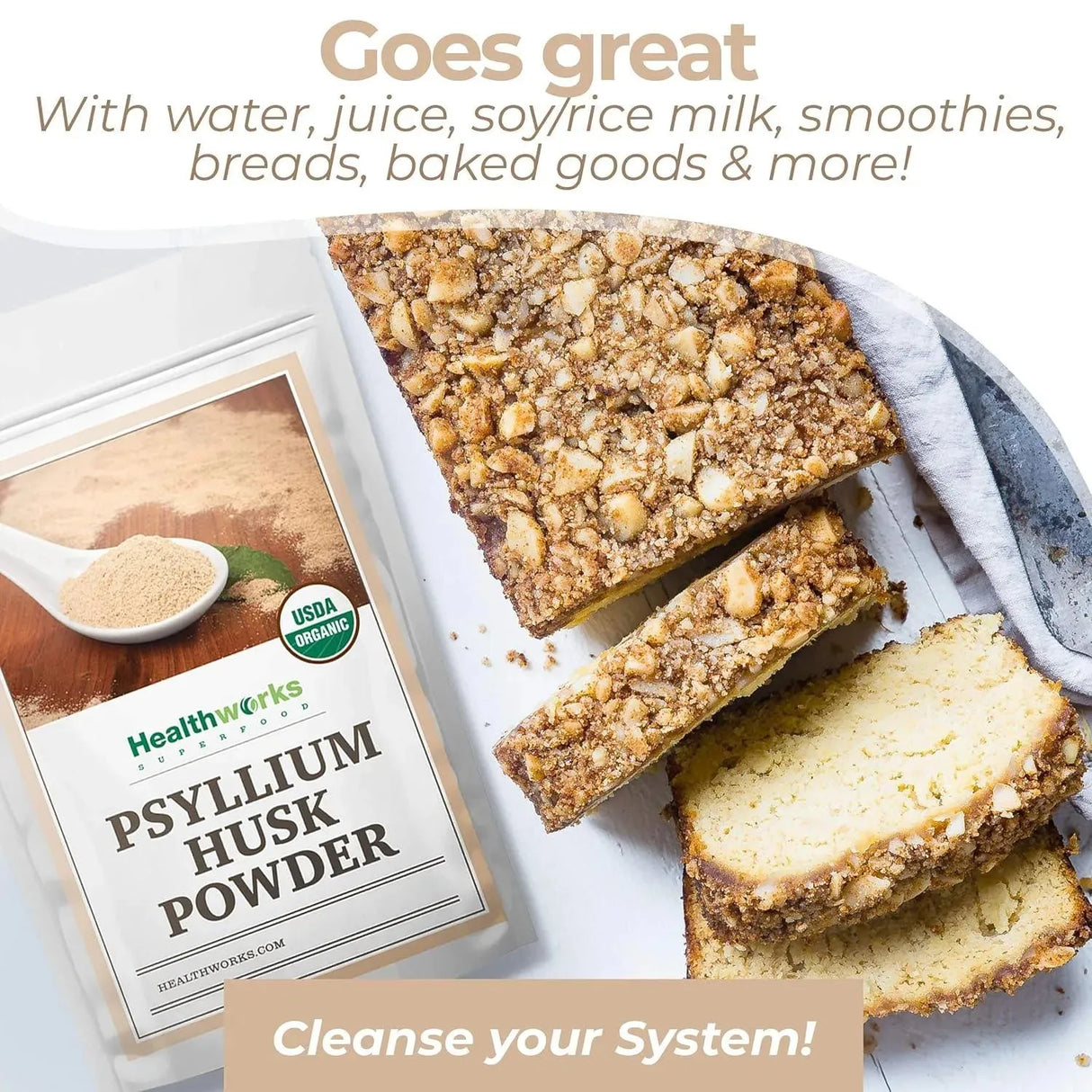 HEALTHWORKS - Healthworks Psyllium Husk Powder 907Gr. - The Red Vitamin MX - Suplementos Alimenticios - {{ shop.shopifyCountryName }}