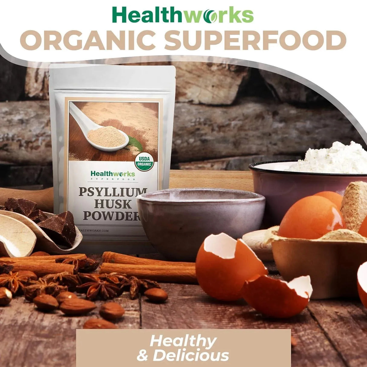 HEALTHWORKS - Healthworks Psyllium Husk Powder 907Gr. - The Red Vitamin MX - Suplementos Alimenticios - {{ shop.shopifyCountryName }}