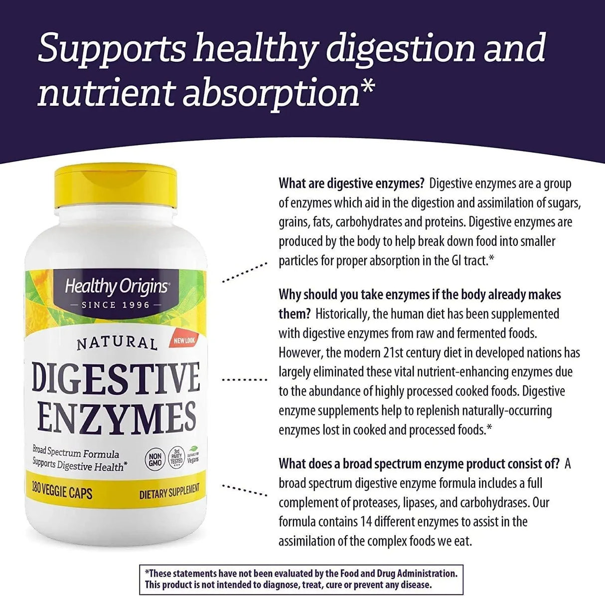 HEALTHY ORIGINS - Healthy Origins Digestive Enzymes 180 Capsulas - The Red Vitamin MX - Suplementos Alimenticios - {{ shop.shopifyCountryName }}