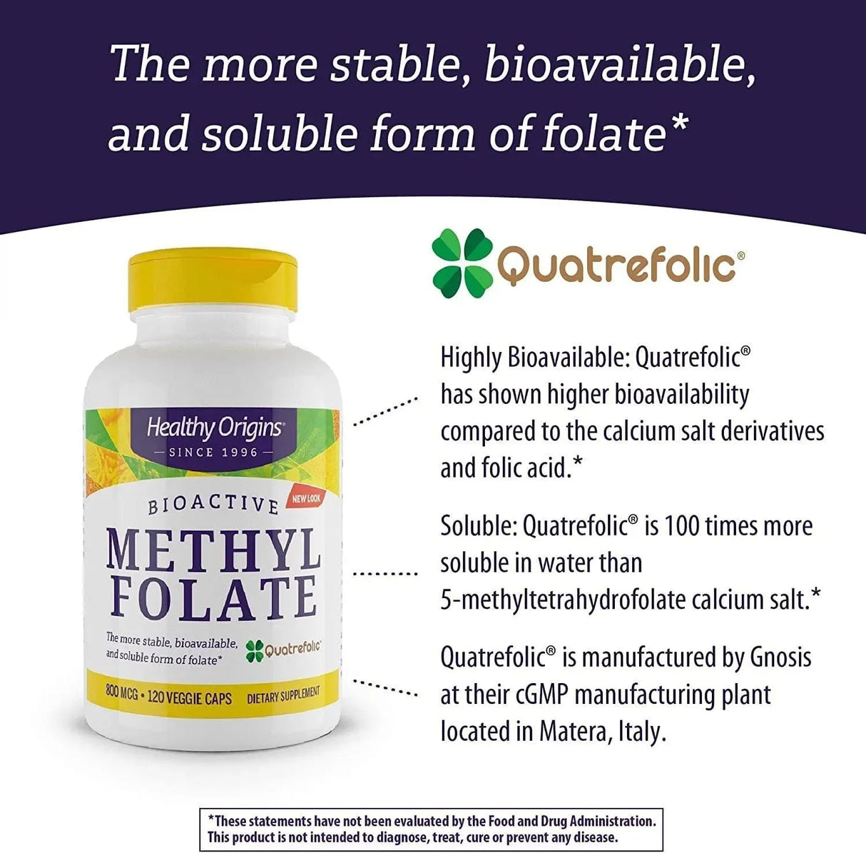 HEALTHY ORIGINS - Healthy Origins Methyl Folate 800mcg 120 Capsulas - The Red Vitamin MX - Suplementos Alimenticios - {{ shop.shopifyCountryName }}