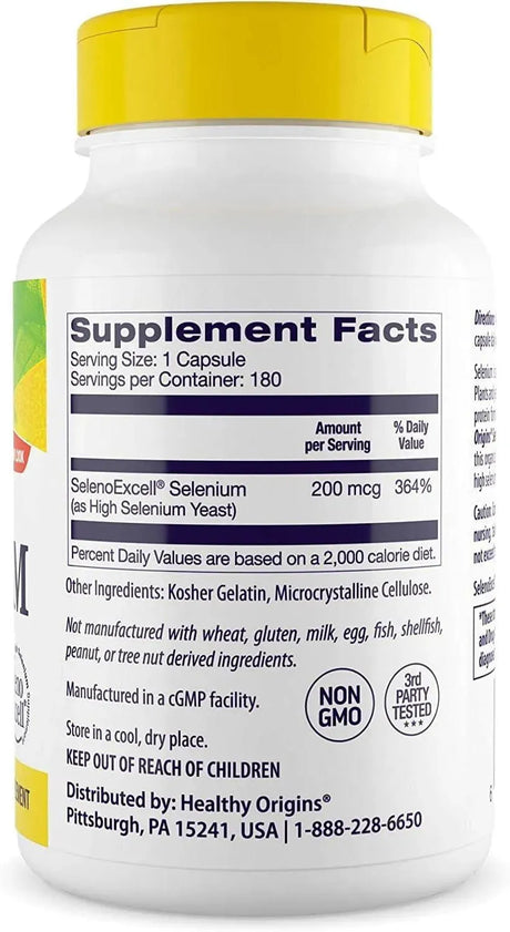 HEALTHY ORIGINS - Healthy Origins Selenium 200mcg 180 Capsulas - The Red Vitamin MX - Suplementos Alimenticios - {{ shop.shopifyCountryName }}