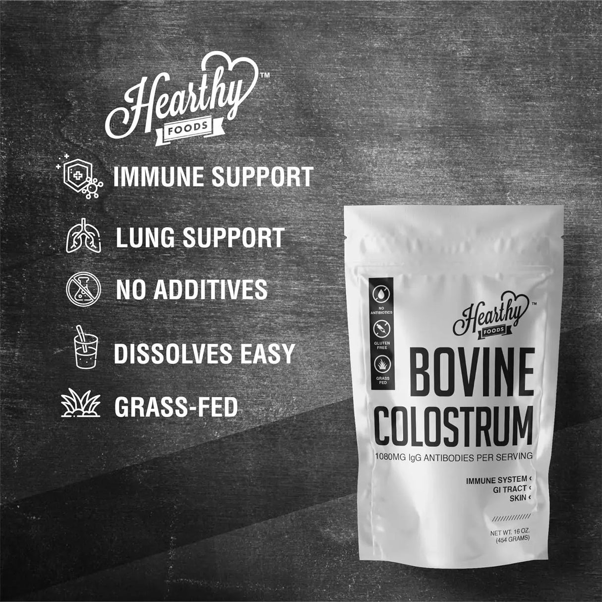 HEARTHY FOODS - Hearthy Foods Bovine Colostrum Powder 454Gr. - The Red Vitamin MX - Suplementos Alimenticios - {{ shop.shopifyCountryName }}