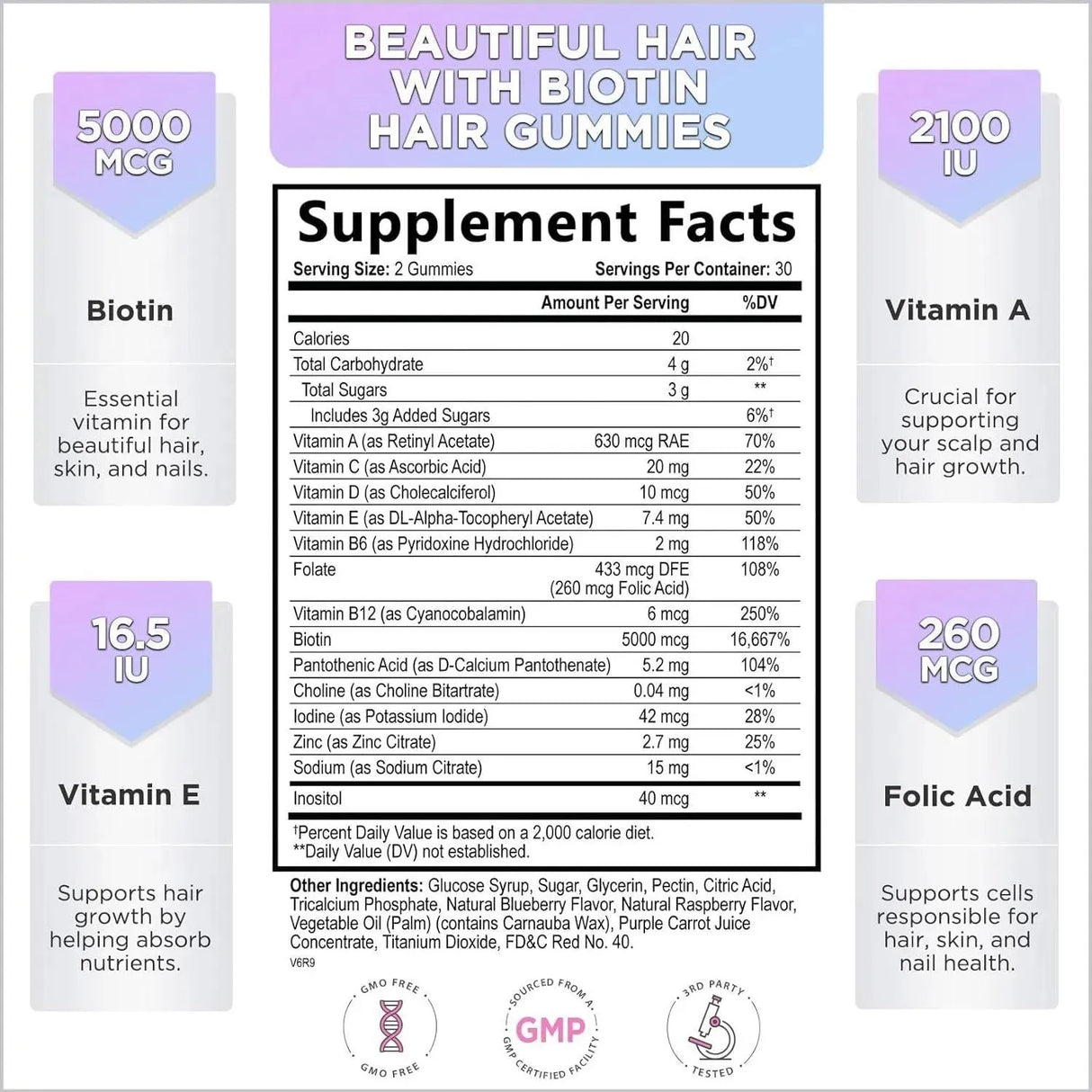 HELLO LOVELY! - Hello Lovely! Hair Vitamins Gummies with Biotin 5000 mcg Vitamin E & C 60 Gomitas - The Red Vitamin MX - Suplementos Alimenticios - {{ shop.shopifyCountryName }}