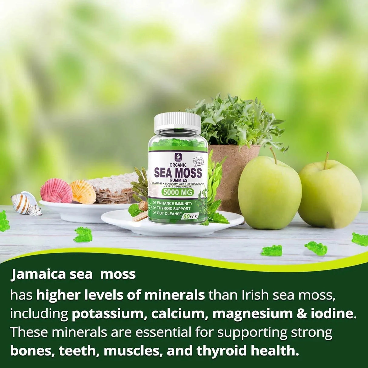 HEMTOTALLY - EnvyDeal Sugar Free Sea Moss Gummies 5000Mg. 60 Gomitas - The Red Vitamin MX - Suplementos Alimenticios - {{ shop.shopifyCountryName }}
