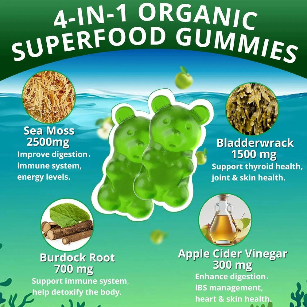 HEMTOTALLY - EnvyDeal Sugar Free Sea Moss Gummies 5000Mg. 60 Gomitas - The Red Vitamin MX - Suplementos Alimenticios - {{ shop.shopifyCountryName }}