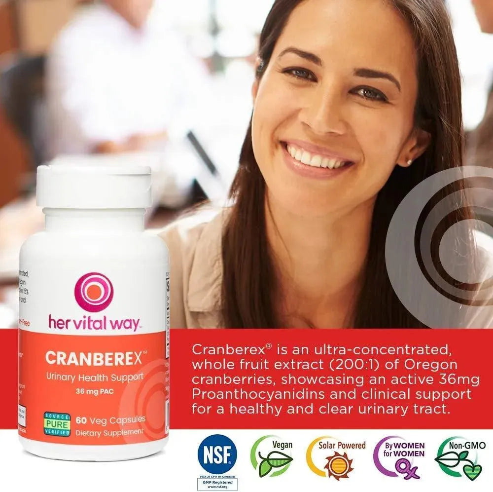 HER VITAL WAY - her vital way Cranberex 60 Capsulas - The Red Vitamin MX - Suplementos Alimenticios - {{ shop.shopifyCountryName }}