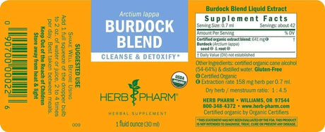 HERB PHARM - Herb Pharm Burdock Blend Liquid Extract 1 Fl.Oz. - The Red Vitamin MX - Suplementos Alimenticios - {{ shop.shopifyCountryName }}