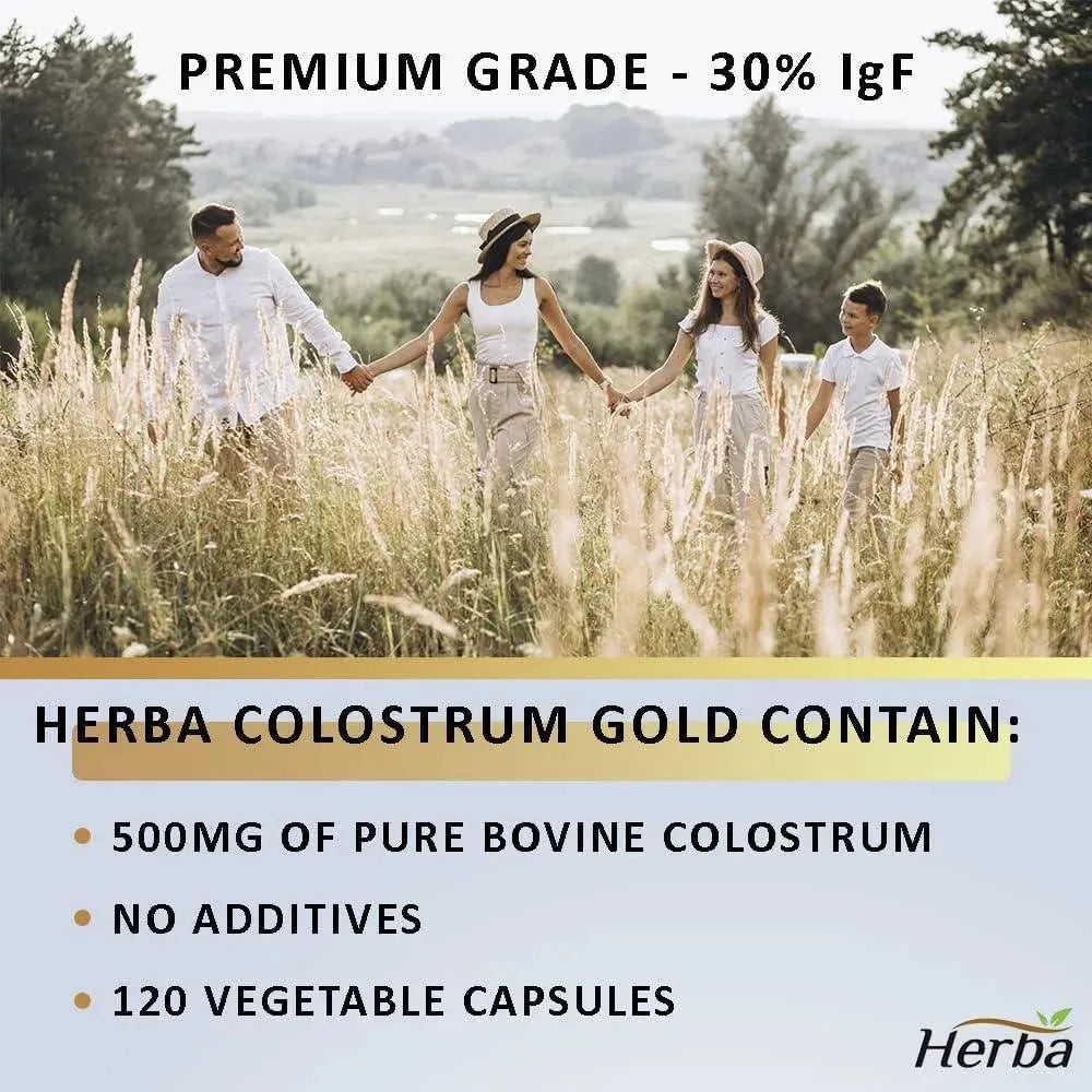 HERBA - Herba Bovine Colostrum 500Mg. 120 Capsulas - The Red Vitamin MX - Suplementos Alimenticios - {{ shop.shopifyCountryName }}