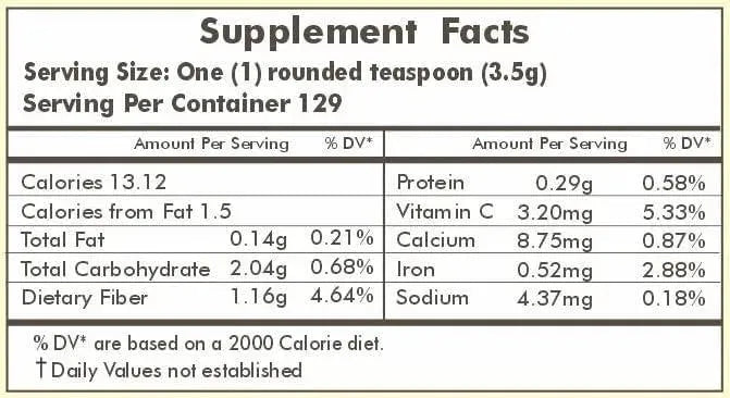 HERBAL HILLS - HERBAL HILLS Barley Grass Powder 454Gr. - The Red Vitamin MX - Suplementos Alimenticios - {{ shop.shopifyCountryName }}