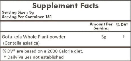 HERBAL HILLS - HERBAL HILLS Gotu Kola Powder 454Gr. - The Red Vitamin MX - Suplementos Alimenticios - {{ shop.shopifyCountryName }}