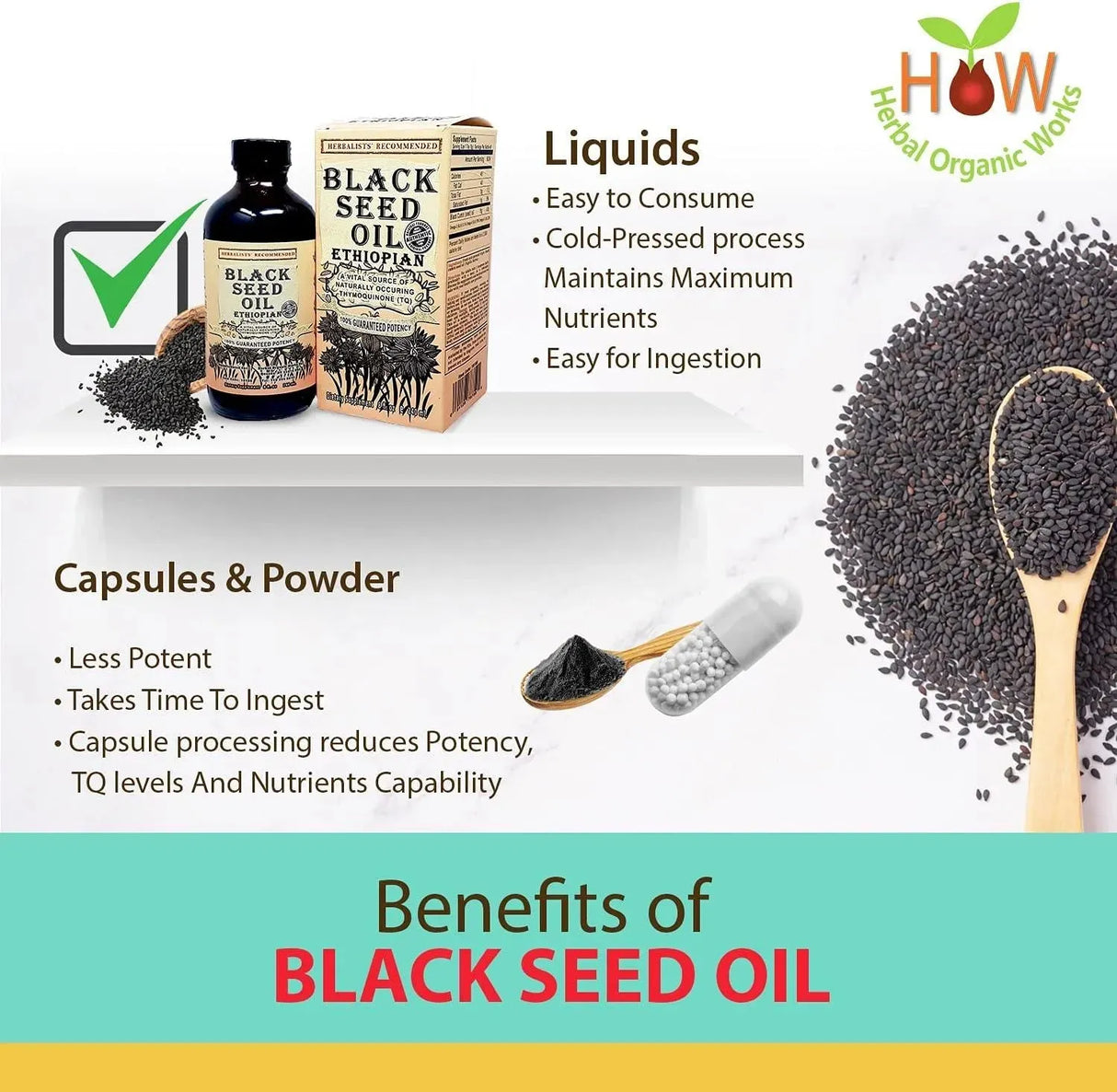 HERBAL ORGANIC WORKS - Herbal Organic Works Black Seed Oil 240Ml. - The Red Vitamin MX - Suplementos Alimenticios - {{ shop.shopifyCountryName }}