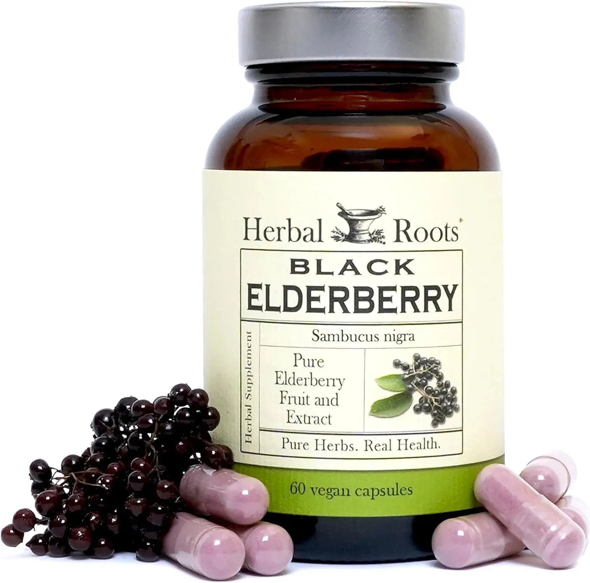 HERBAL ROOTS - Herbal Roots Black Elderberry 60 Capsulas - The Red Vitamin MX - Suplementos Alimenticios - {{ shop.shopifyCountryName }}