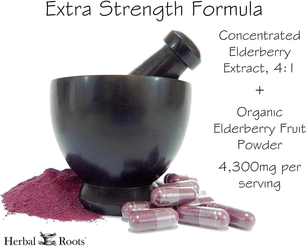 HERBAL ROOTS - Herbal Roots Black Elderberry 60 Capsulas - The Red Vitamin MX - Suplementos Alimenticios - {{ shop.shopifyCountryName }}