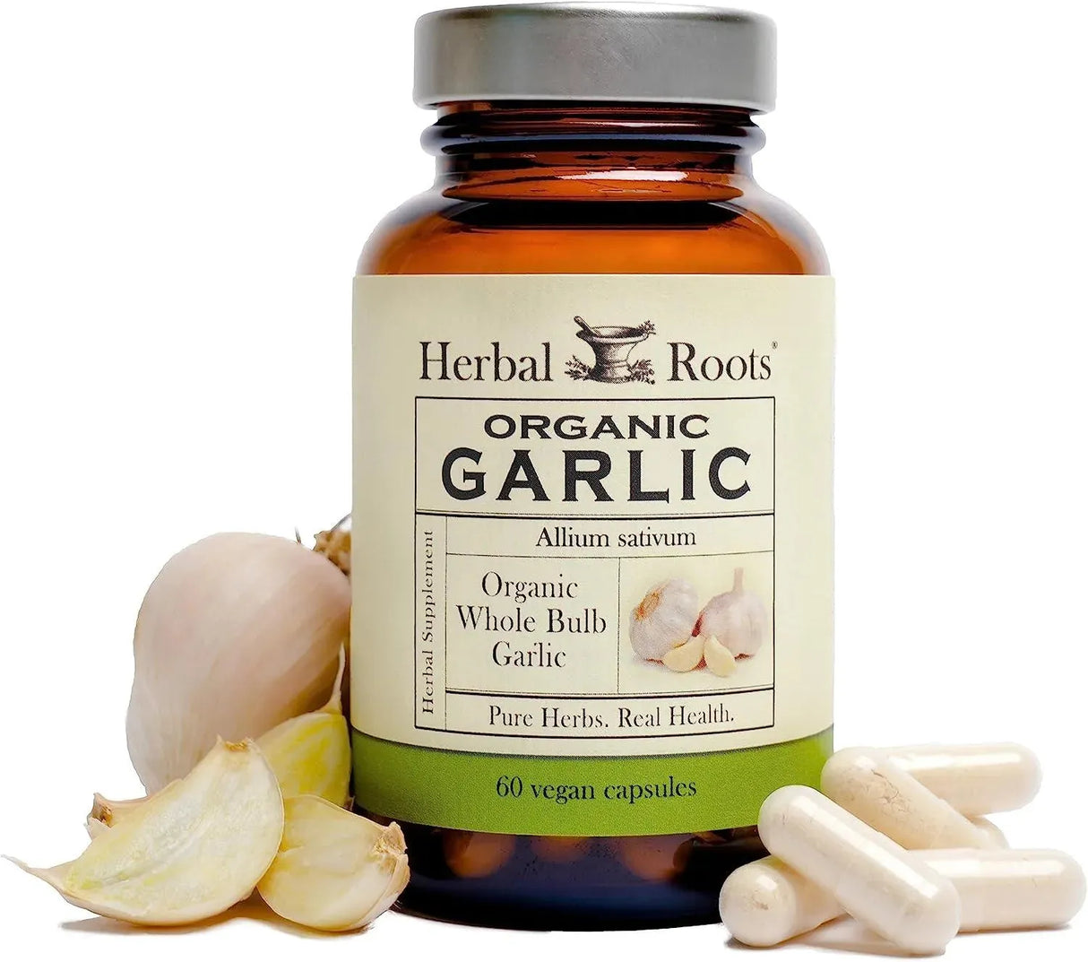 HERBAL ROOTS - Herbal Roots Organic Whole Bulb Garlic Pills 600Mg. 60 Capsulas - The Red Vitamin MX - Suplementos Alimenticios - {{ shop.shopifyCountryName }}