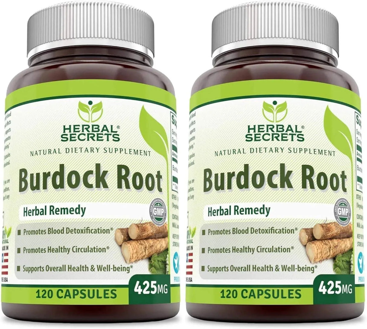 HERBAL SECRETS - Herbal Secrets Burdock Root 425Mg. 120 Capsulas 2 Pack - The Red Vitamin MX - Suplementos Alimenticios - {{ shop.shopifyCountryName }}