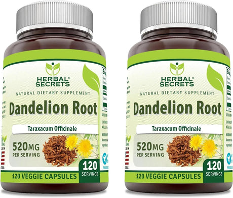 HERBAL SECRETS - Herbal Secrets Dandelion Root 520Mg. 120 Capsulas 2 Pack - The Red Vitamin MX - Suplementos Alimenticios - {{ shop.shopifyCountryName }}