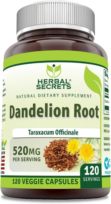HERBAL SECRETS - Herbal Secrets Dandelion Root 520Mg. 120 Capsulas - The Red Vitamin MX - Suplementos Alimenticios - {{ shop.shopifyCountryName }}