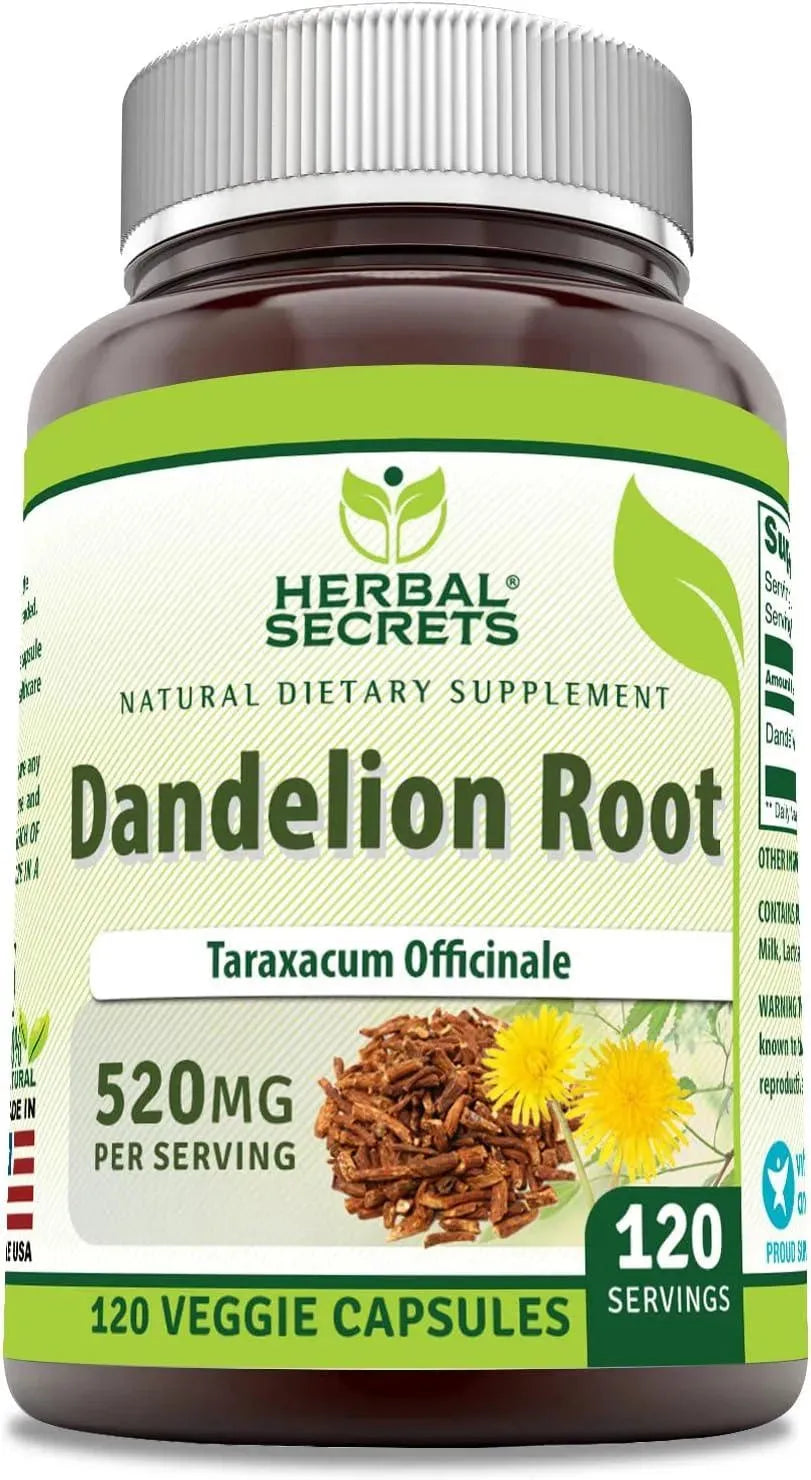 HERBAL SECRETS - Herbal Secrets Dandelion Root 520Mg. 120 Capsulas - The Red Vitamin MX - Suplementos Alimenticios - {{ shop.shopifyCountryName }}