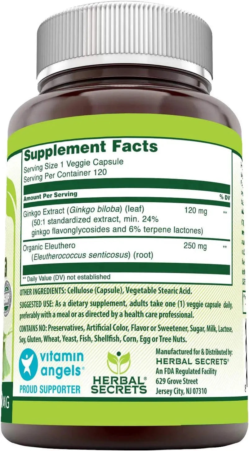 HERBAL SECRETS - Herbal Secrets Ginkgo Biloba 120Mg. 120 Capsulas - The Red Vitamin MX - Suplementos Alimenticios - {{ shop.shopifyCountryName }}