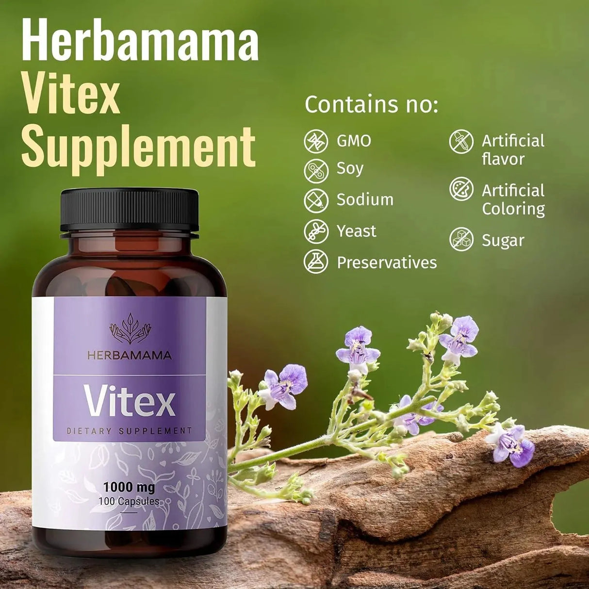 HERBAMAMA - Herbamama Baya Casto 1000Mg. 100 Capsulas - The Red Vitamin MX - Suplementos Alimenticios - {{ shop.shopifyCountryName }}