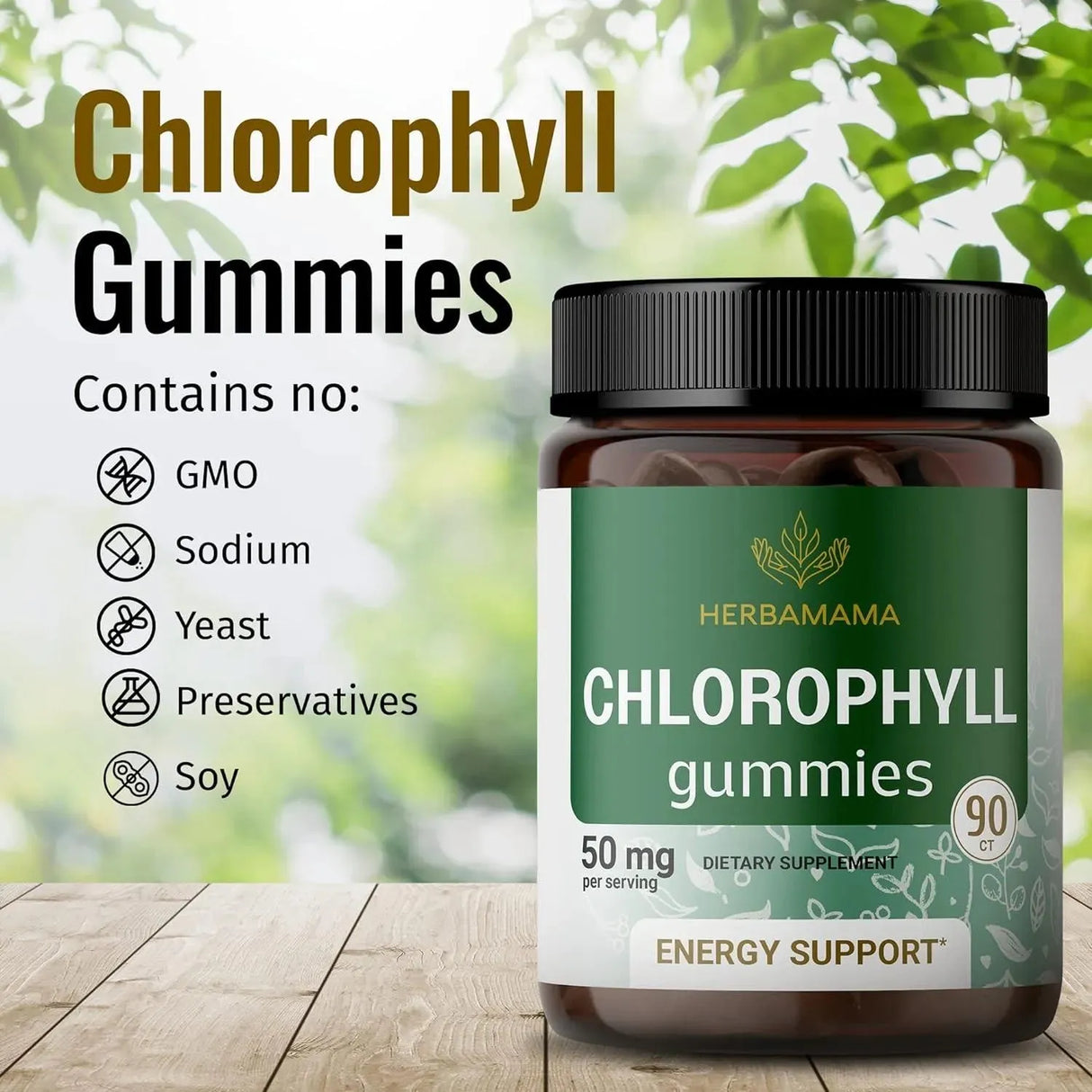 HERBAMAMA - Herbamama Chlorophyll Gummies 50Mg. 90 Gomitas - The Red Vitamin MX - Suplementos Alimenticios - {{ shop.shopifyCountryName }}
