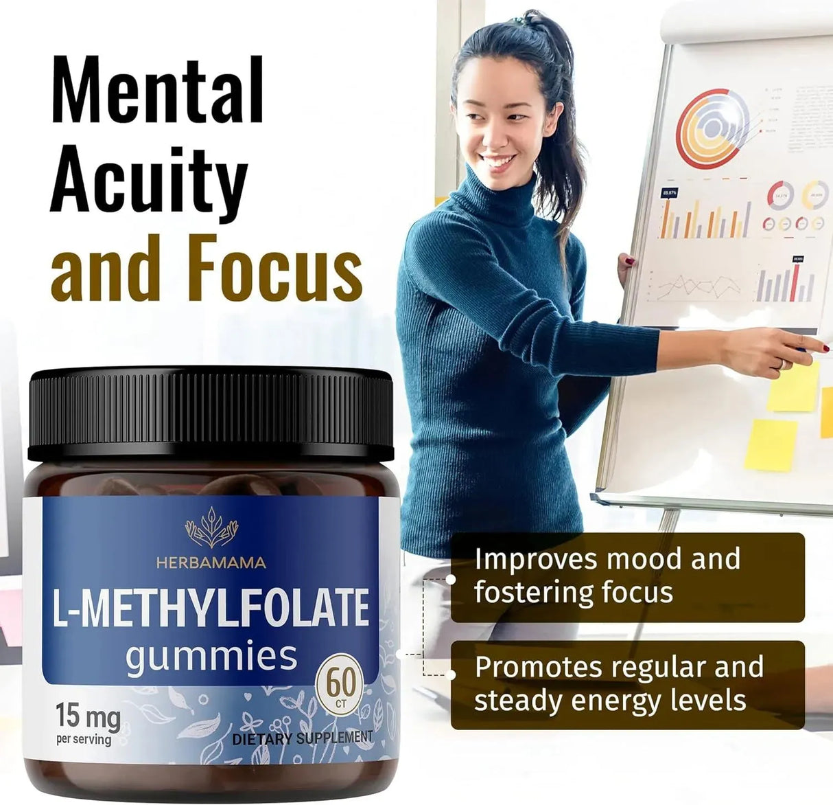 HERBAMAMA - HERBAMAMA L Methylfolate 15Mg. Gummies 60 Gomitas - The Red Vitamin MX - Suplementos Alimenticios - {{ shop.shopifyCountryName }}