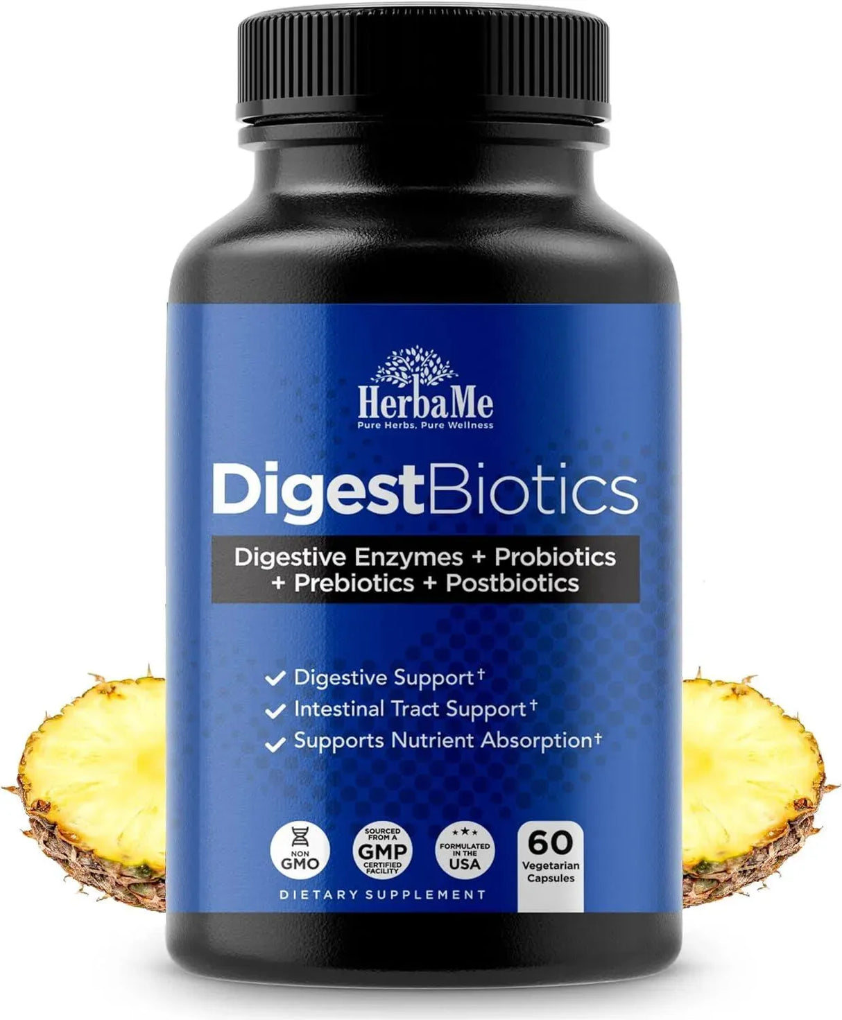 HERBAME - HerbaMe Digestive Enzymes with Probiotics and Prebiotics Postbiotics 60 Capsulas - The Red Vitamin MX - Suplementos Alimenticios - {{ shop.shopifyCountryName }}