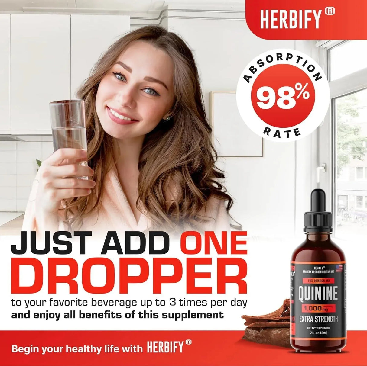 HERBIFY - Herbify Quinine Tincture 60Ml. - The Red Vitamin MX - Suplementos Alimenticios - {{ shop.shopifyCountryName }}