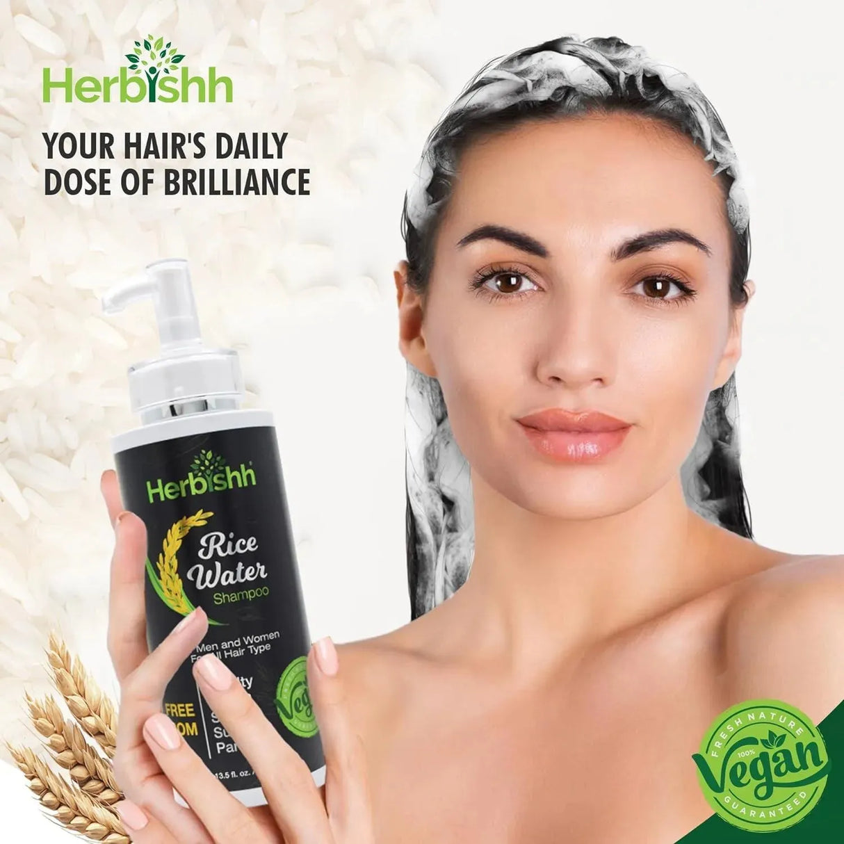 HERBISHH - Herbishh Rice Water Hair Growth Shampoo 400Ml. - The Red Vitamin MX - Shampoo Para Cabello - {{ shop.shopifyCountryName }}