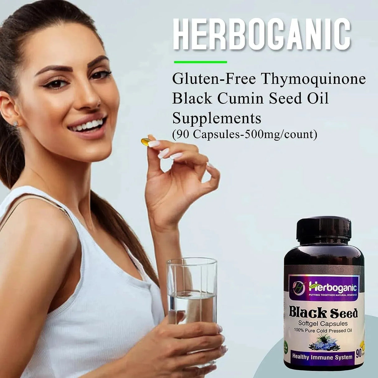 HERBOGANIC - HERBOGANIC Cold Pressed Black/Seed Oil Softgels 90 Capsulas Blandas - The Red Vitamin MX - Suplementos Alimenticios - {{ shop.shopifyCountryName }}